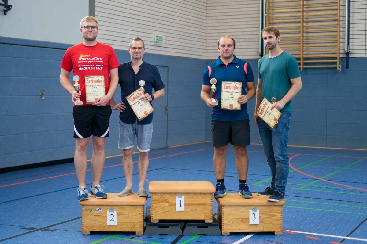 Sieger des Herrendoppel A - Flechtinger Schlosspokalturnier 2019 - Platzierungen - Badminton Flechtingen
